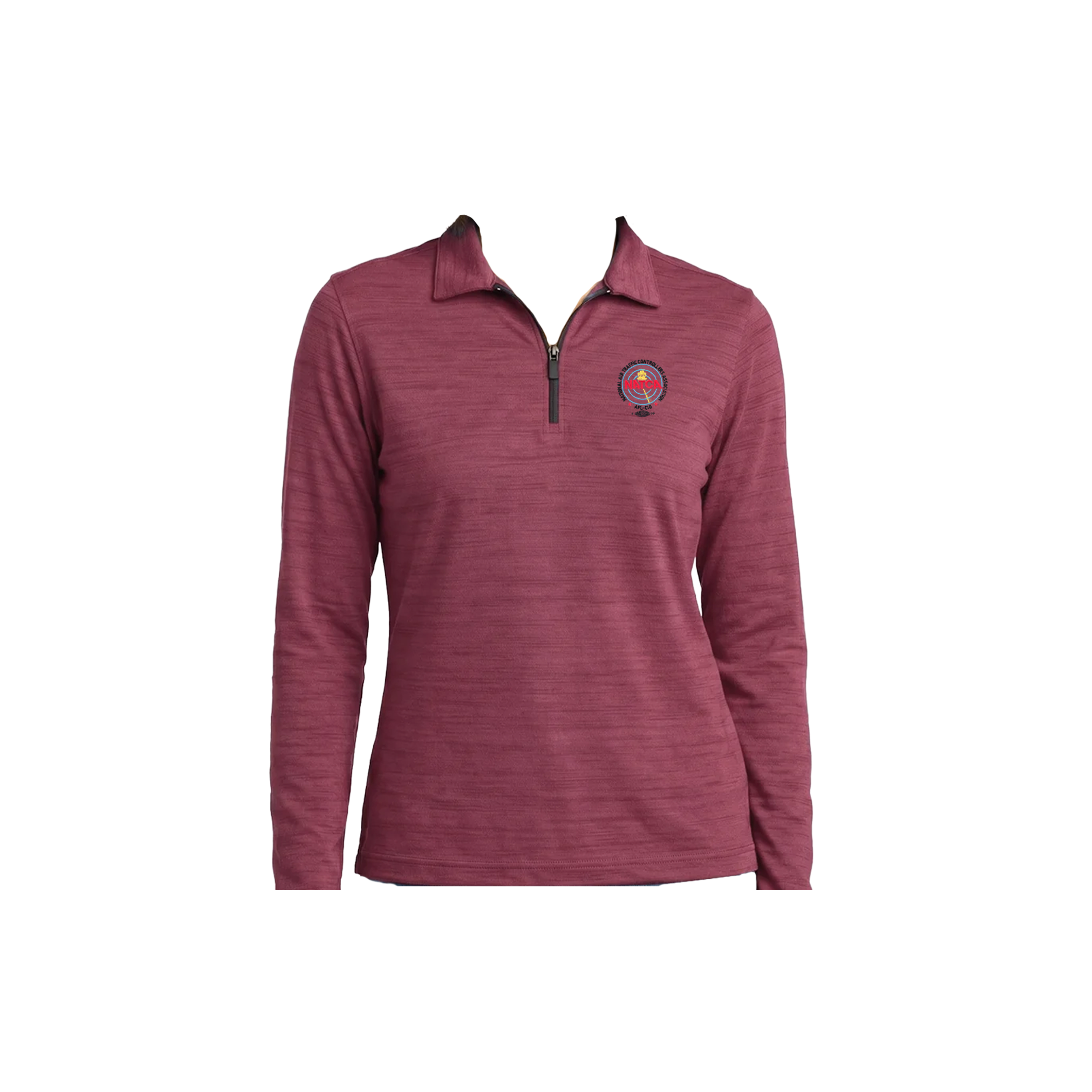 Ladies Long Sleeve Quarter Zip Polo