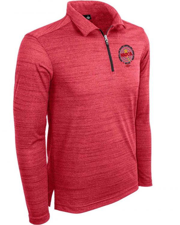 *CLOSEOUT SALE* Long Sleeve Quarter Zip Polo (NATCA1 Logo)