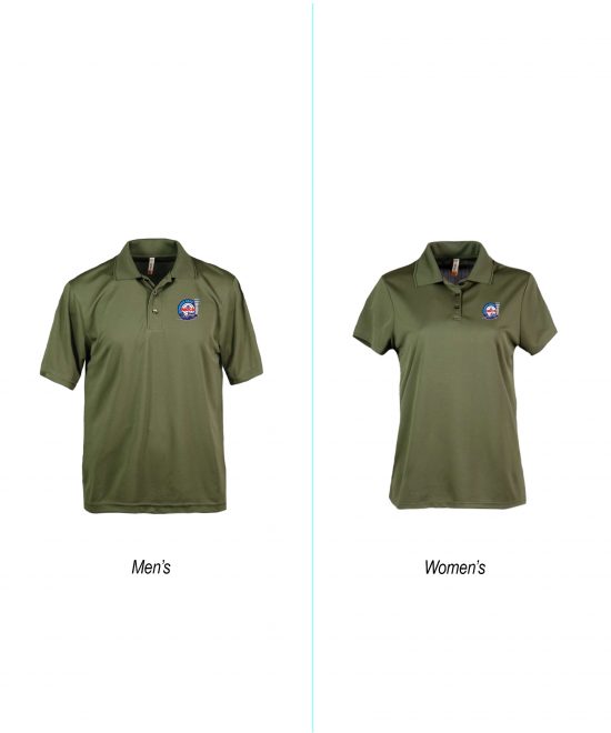 Oshkosh Olive Polo with F22 Logo